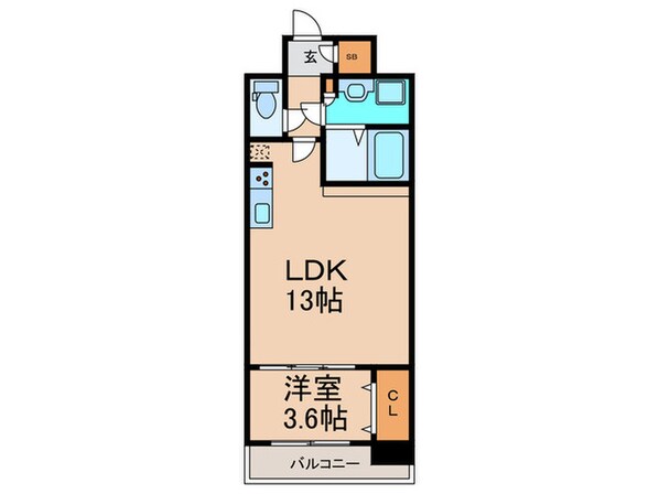 仮)ｽﾌﾟﾗﾝﾃﾞｨｯﾄﾞ福島WESTの物件間取画像